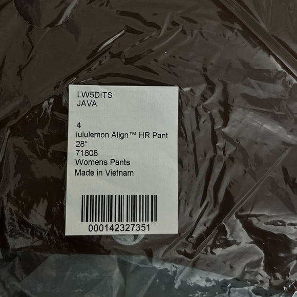 LULULEMON ALIGN HIGH WAISTED LEGGINGS size 4 Java 28” - Picture 4 of 7